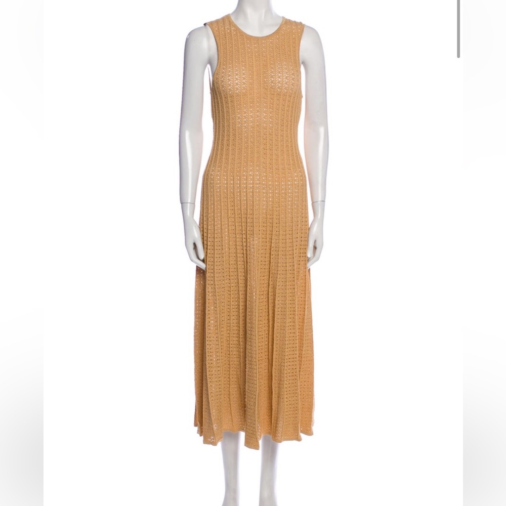 Sandro Paris Sleeveless Knit Maxi Dress in Beige-Tan - Picture 8 of 15